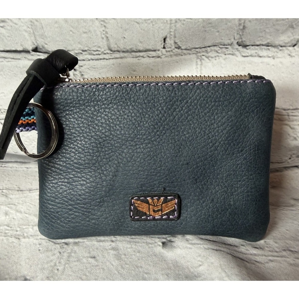 Consuela Teeny Mini Zip Wallet Pouch Blue New With Tags Card Holder